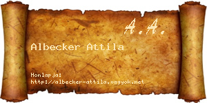 Albecker Attila névjegykártya